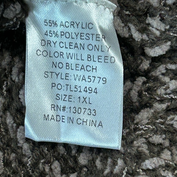 Umgee Dark Brown Crewneck Sweater NWT - Picture 9 of 10